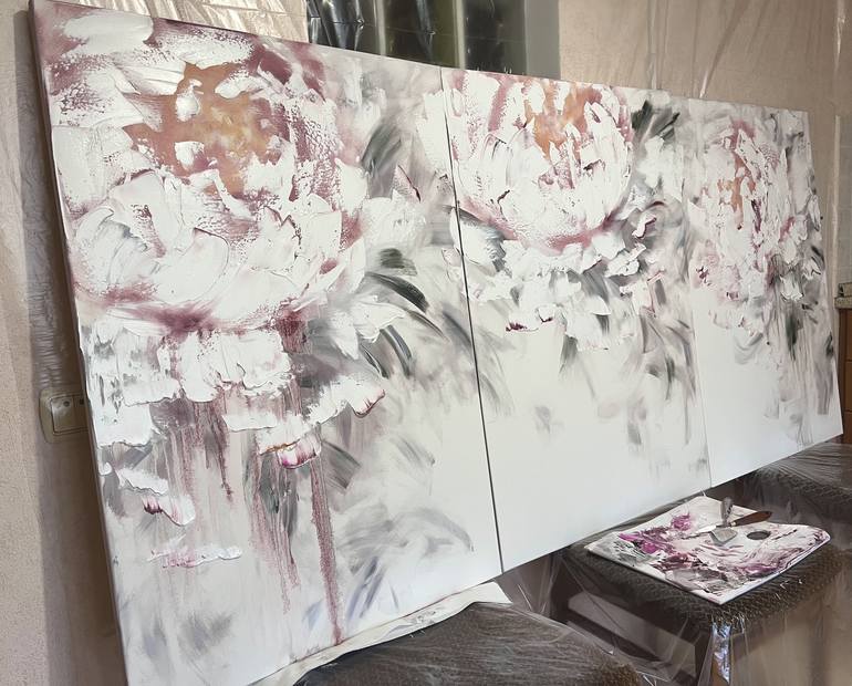 Original Abstract Floral Painting by Marina Skromova