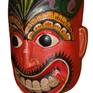 The Vibrant Demon Series is party of Daha Ata (18) Sanniya masks which are essential accessories of ancient dance ritual in Sri Lanka, also known as devil dance.
Kola Sanniya Mask is used for Its purpose is healing and blessing through a performance in which 18 kinds of maladies, inflicted by devils, are purged from human body. According to historians, this particular mask is used in healing of pneumonia, can also be a colorful addition to your space.
90022-WH-RAC