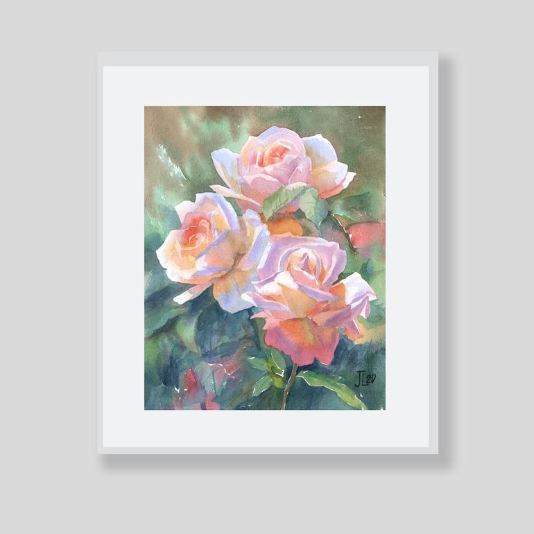 Original Realism Floral Painting by Julie Logunova