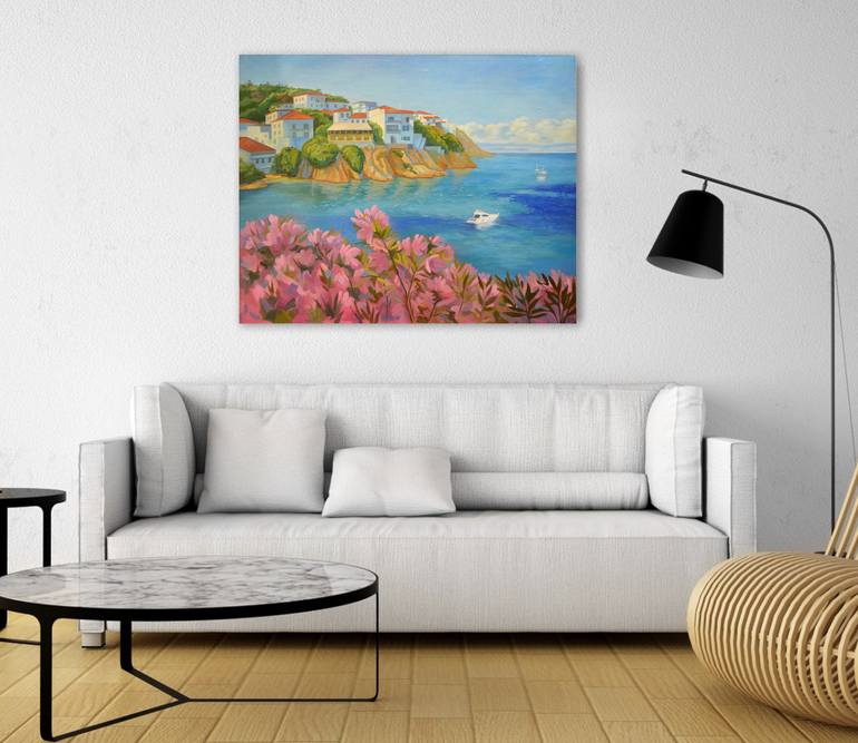 Original Impressionism Landscape Painting by Julie Logunova