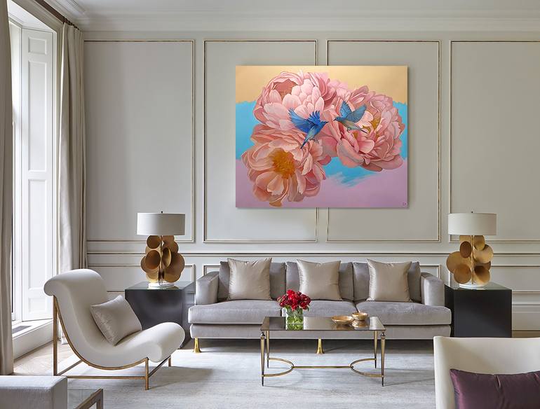 Original Impressionism Floral Painting by Julie Logunova