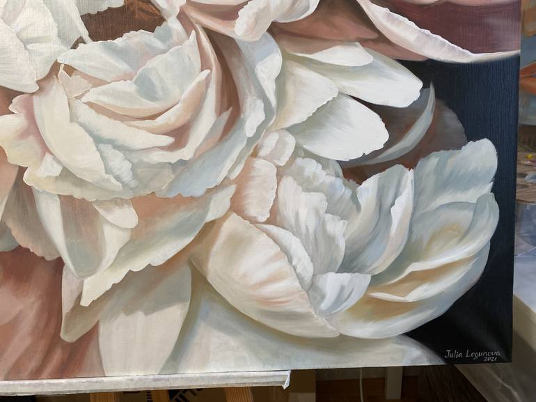 Original Realism Floral Painting by Julie Logunova