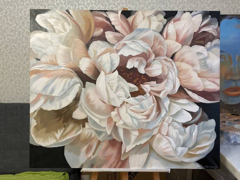 Original Realism Floral Painting by Julie Logunova