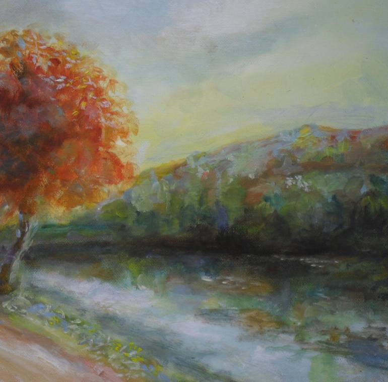 Original Impressionism Landscape Painting by Heshan Fernando