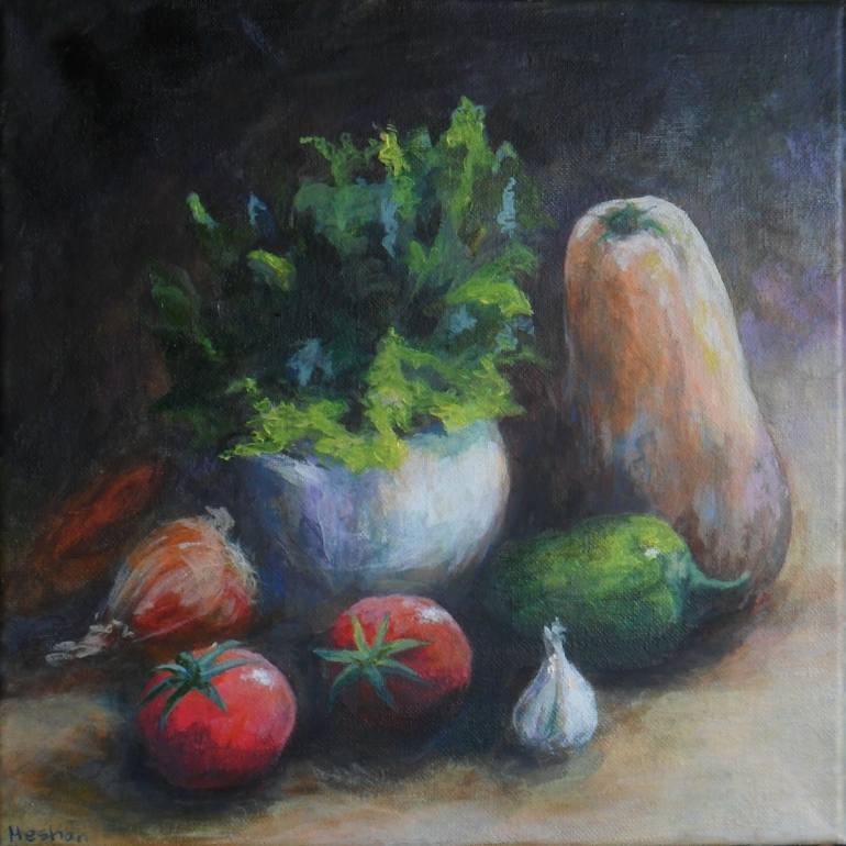 Original Impressionism Still Life Painting by Heshan Fernando