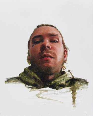 Original Portrait Painting by Wincenty Wójcik