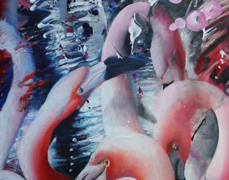 Original Abstract Expressionism Animal Painting by Olga Grechina