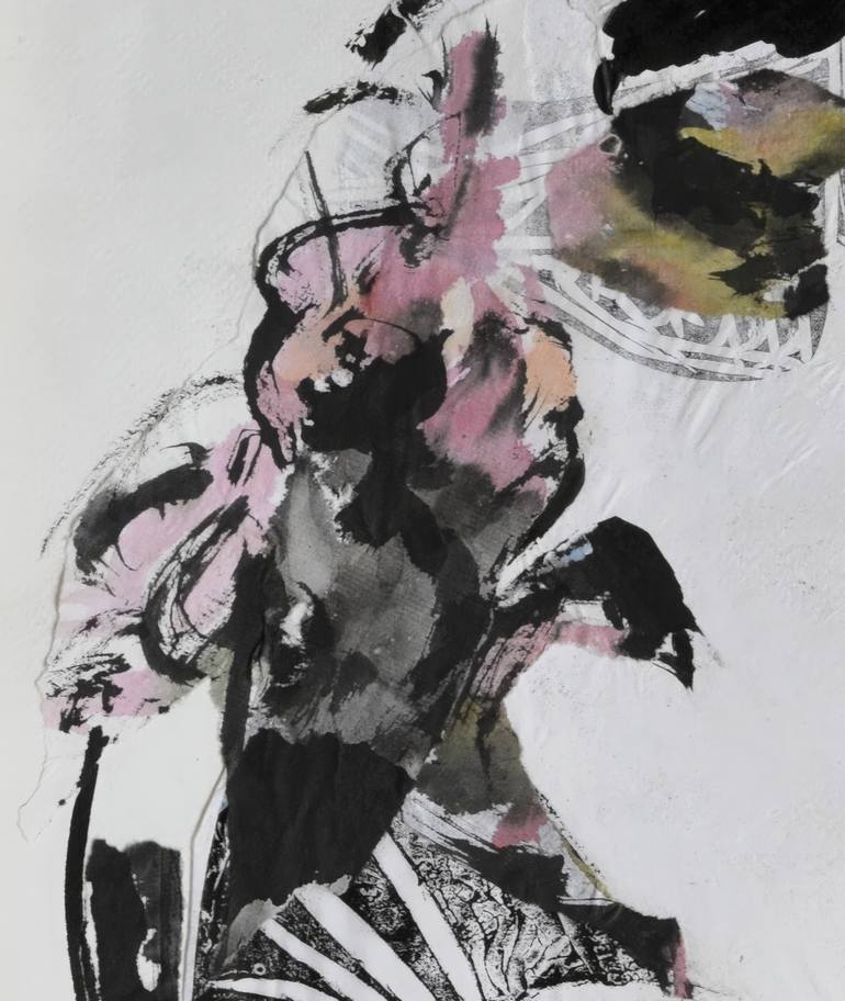Original Abstract Expressionism Floral Mixed Media by Ira Sorochinsky