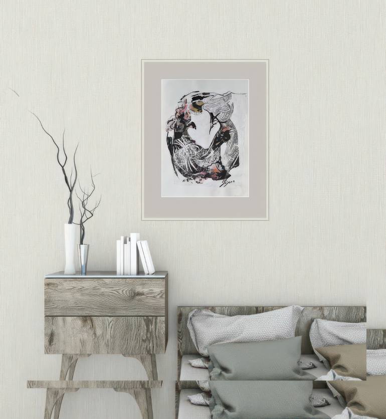 Original Abstract Expressionism Floral Mixed Media by Ira Sorochinsky
