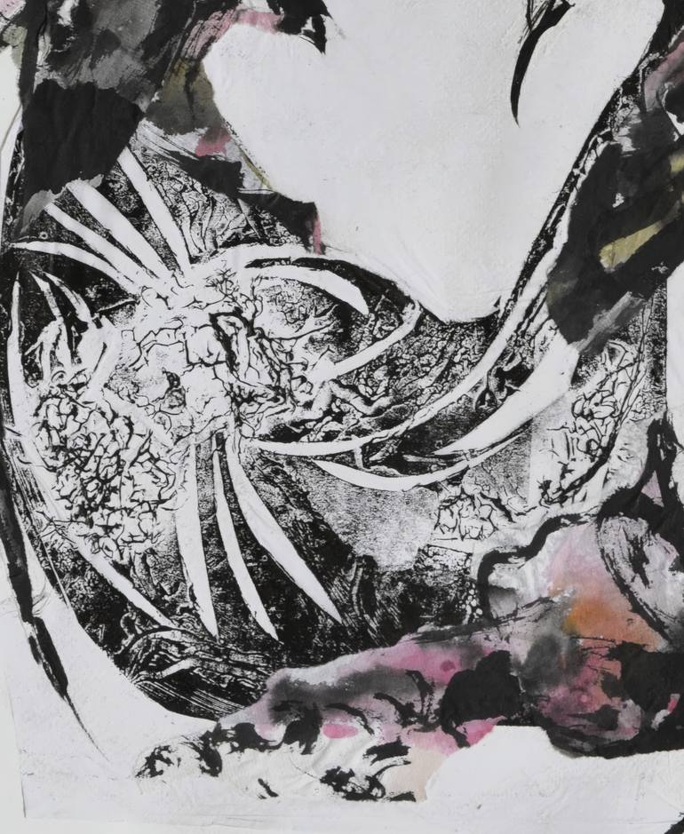 Original Abstract Expressionism Floral Mixed Media by Ira Sorochinsky