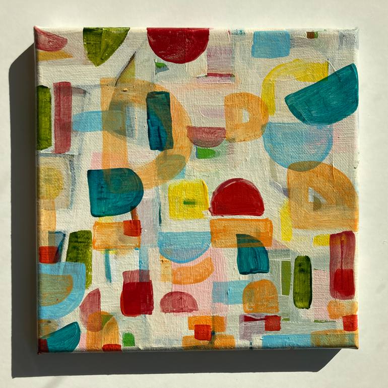 Original Abstract Geometric Painting by Silvia Mihai
