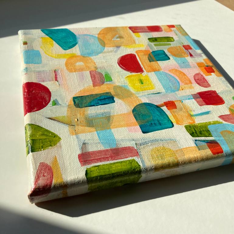 Original Abstract Geometric Painting by Silvia Mihai