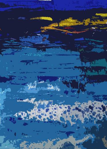 Original Abstract Seascape Digital by Karen Platt