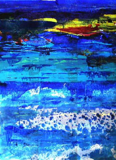 Original Abstract Seascape Digital by Karen Platt