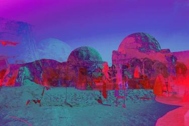Original Abstract Architecture Digital by Karen Platt