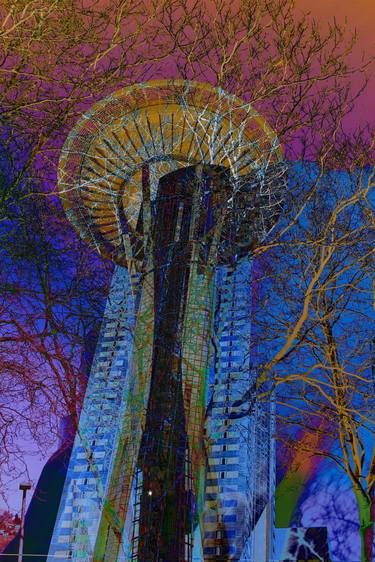 Original Abstract Architecture Digital by Karen Platt