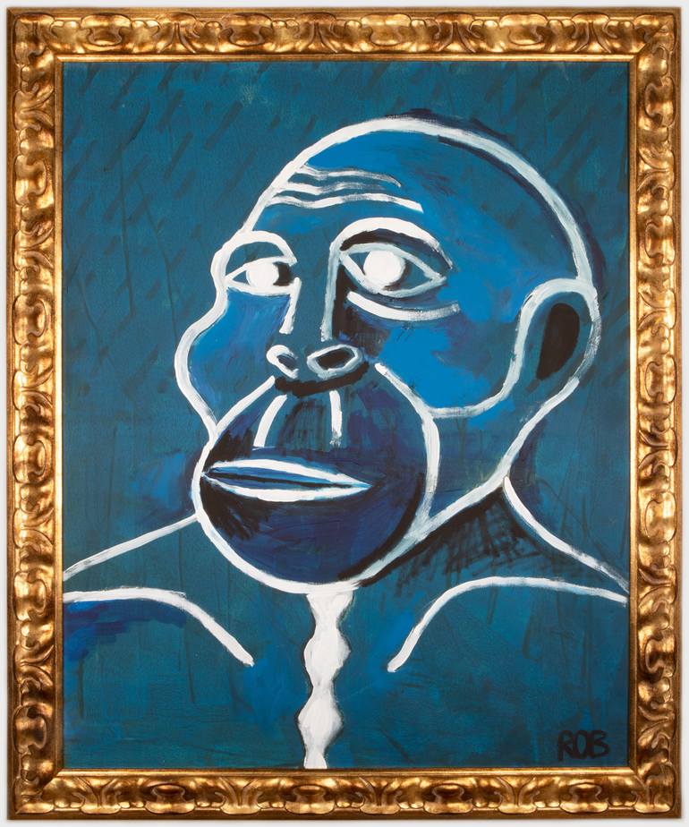 Original Cubism People Painting by Robert Sosnowski