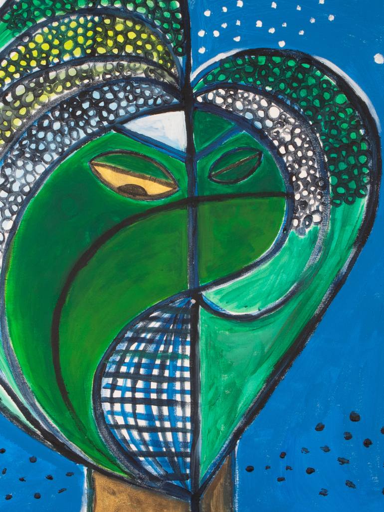 Original Cubism People Painting by Robert Sosnowski