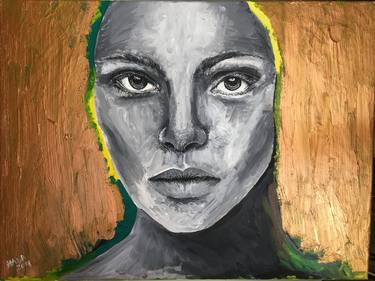 Original Portrait Painting by Hala Bou Akl