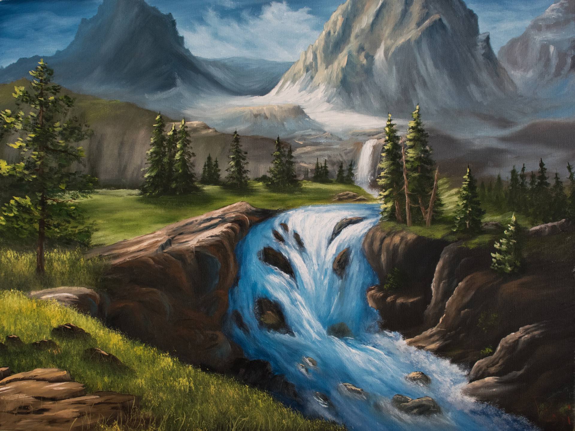 絵画 Mountain waterfall 7028245-HSC00002-8.jpg