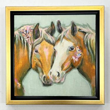 Original Contemporary Horse Mixed Media by Liz Chappie-Zoller