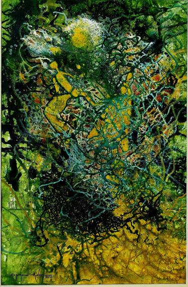 Original Fine Art Abstract Painting by Arjumand Awan