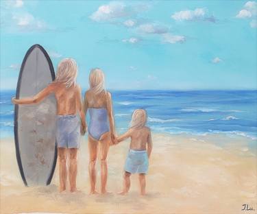 Print of Fine Art Beach Paintings by Julia Lu