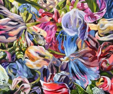 Original Floral Paintings by Anjuta Schneider