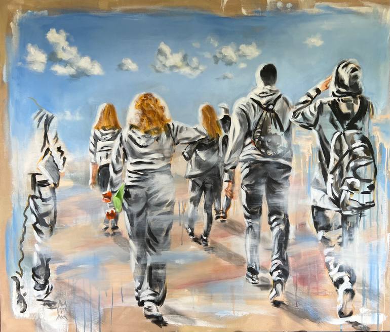 What future are we heading for? (3) Original Painting by anjuta schneider