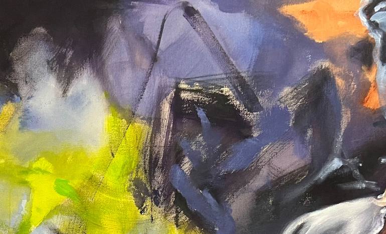 Original Abstract Floral Painting by Anjuta Schneider