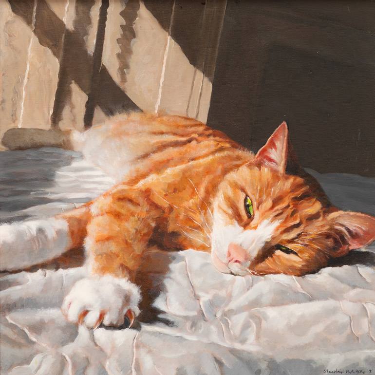 orange cat painting