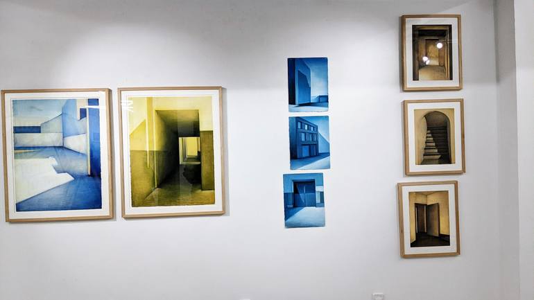Original Contemporary Architecture Painting by Elena Marti 