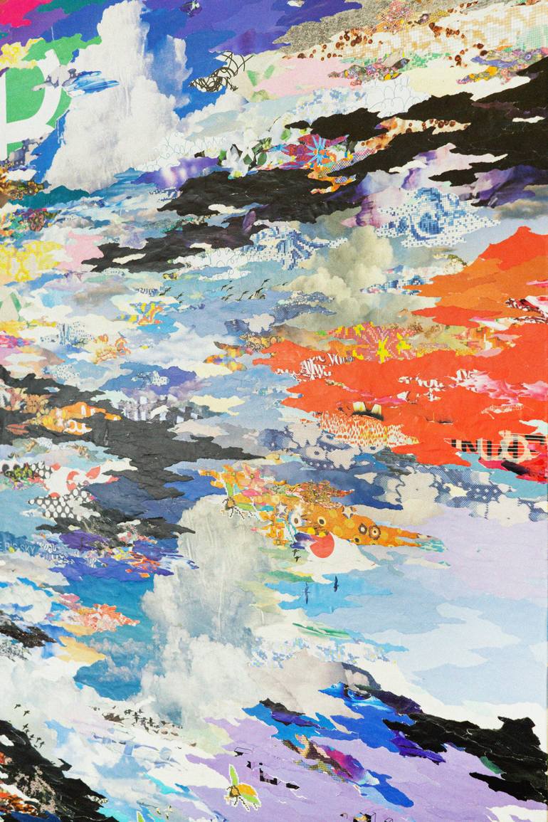 Original Abstract Expressionism Abstract Collage by Dylan Morris