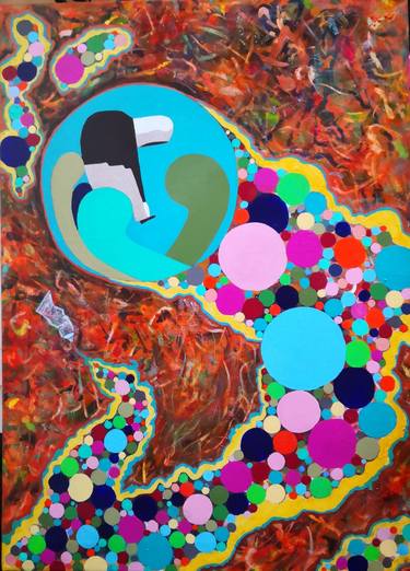 Original Abstract Expressionism Abstract Painting by Matt Tewes