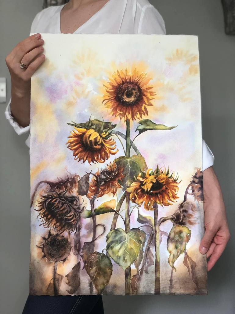 Original Impressionism Floral Painting by Alina Karpova