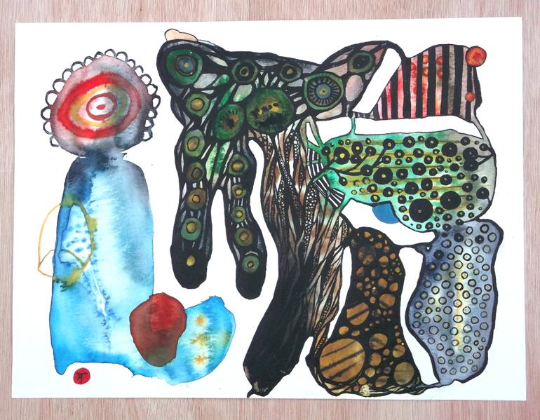 Original Abstract Expressionism Abstract Painting by Thijs Roest