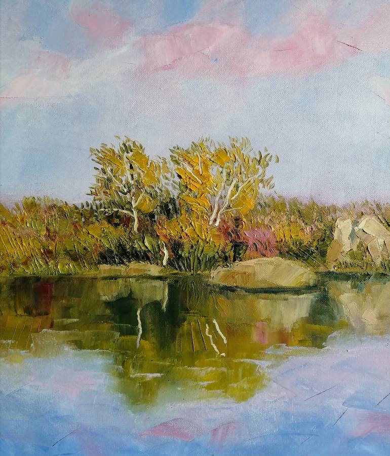 Original Art Deco Landscape Painting by Andrey Nesterov
