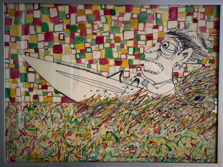 Original Pop Art Boat Painting by Matt Kaye
