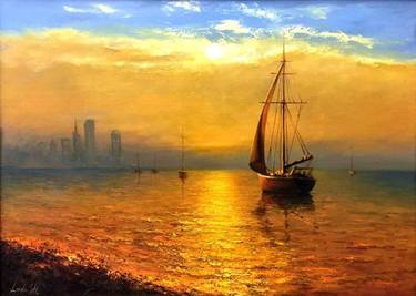 Original Seascape Paintings by vladimer sharashidze