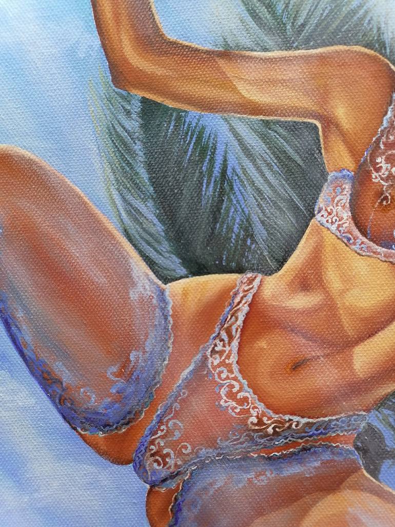 Original Realism Erotic Painting by Vita Dunaeva