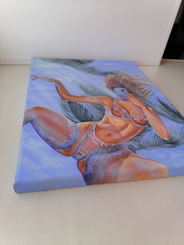 Original Realism Erotic Painting by Vita Dunaeva