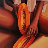 PAPAYA - original oil painting by Vita Dunaeva
