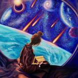 SPACE - original oil painting by Vita Dunaeva