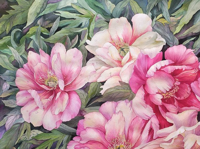 Original Contemporary Botanic Painting by Svitlana Oleksandrova