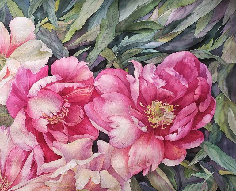 Original Contemporary Botanic Painting by Svitlana Oleksandrova