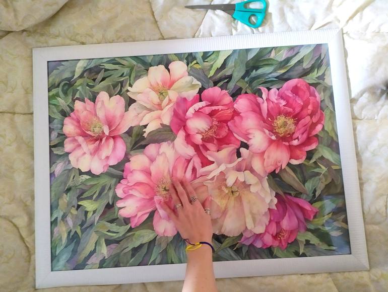 Original Contemporary Botanic Painting by Svitlana Oleksandrova