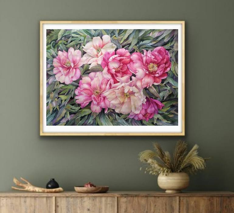 Original Contemporary Botanic Painting by Svitlana Oleksandrova