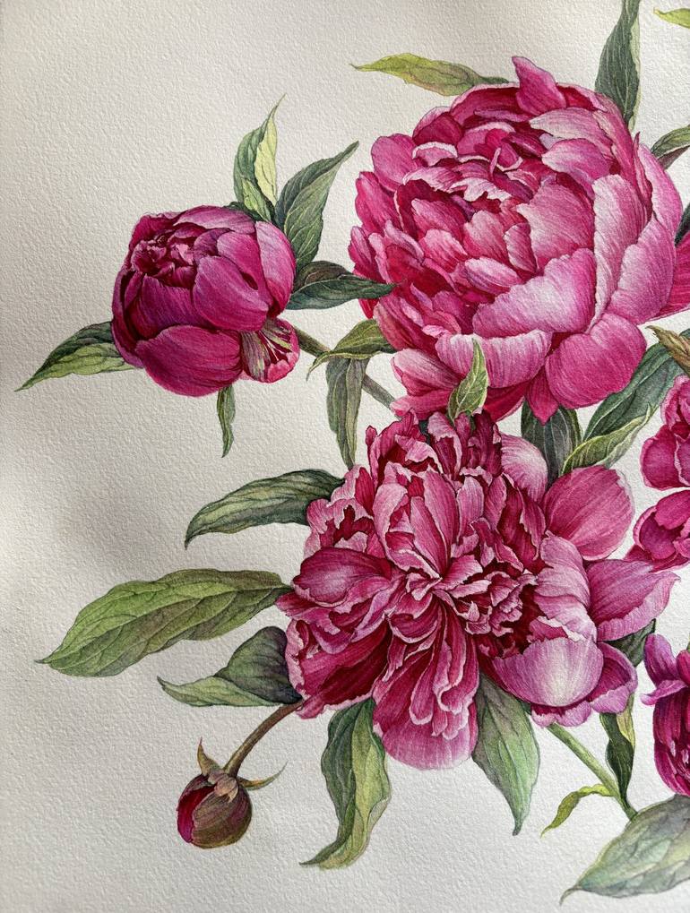 Original Contemporary Botanic Painting by Svitlana Oleksandrova