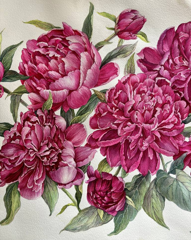 Original Contemporary Botanic Painting by Svitlana Oleksandrova