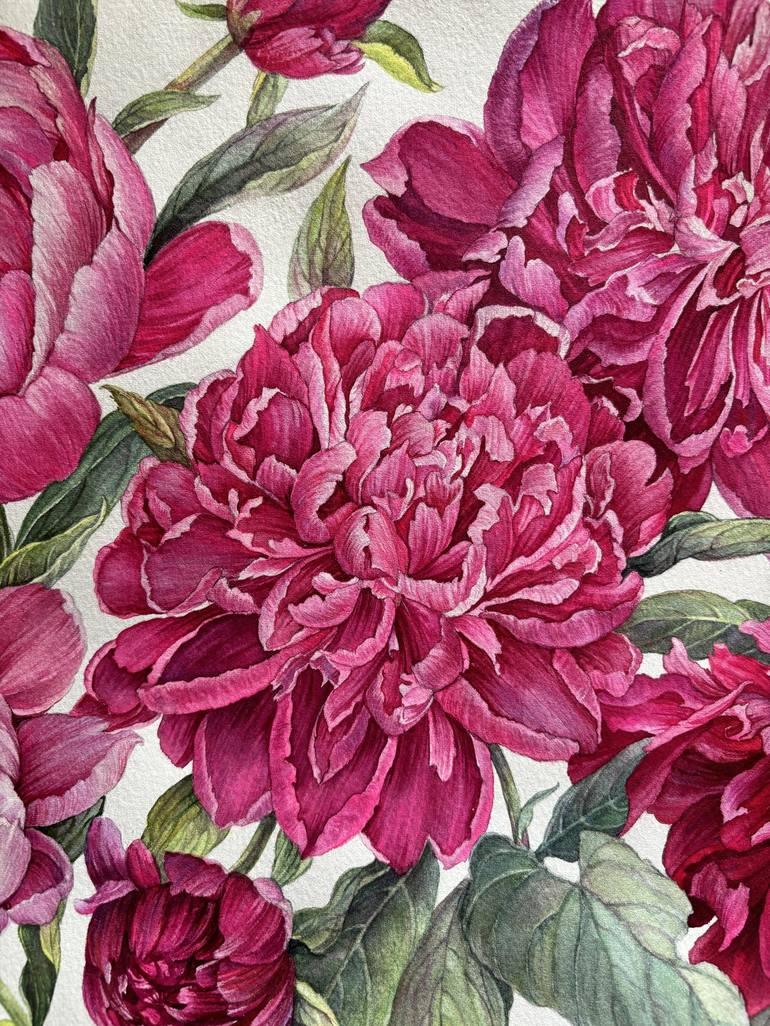 Original Contemporary Botanic Painting by Svitlana Oleksandrova